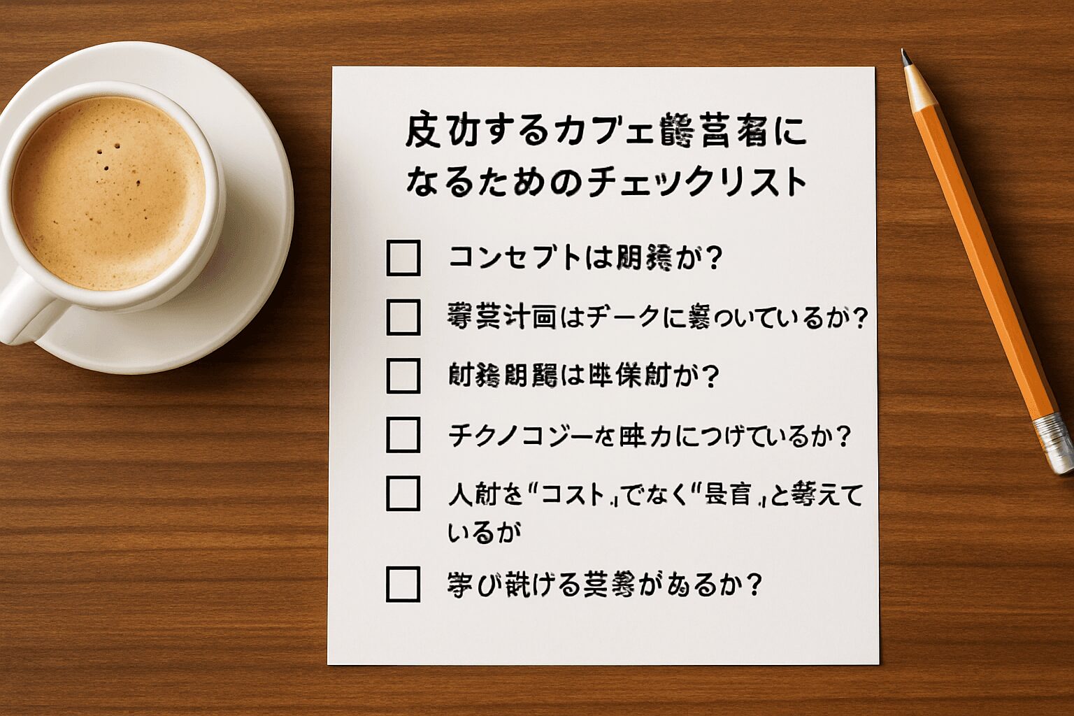 まとめ：成功するカフェ経営者になるための最終チェックリスト