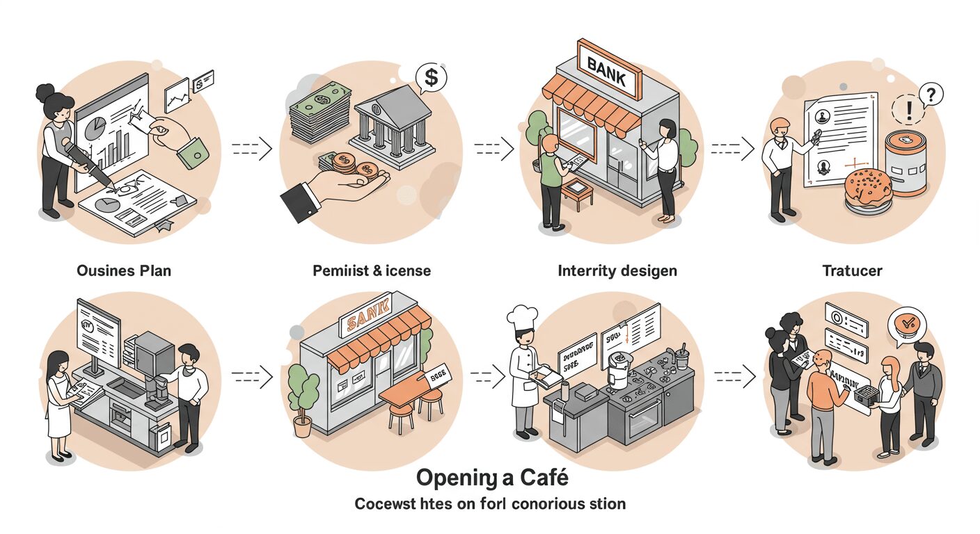 【保存版】カフェ開業までの7ステップ完全ロードマップ